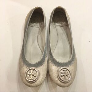 Tory Burch Caroline mercury suede ballet Flats Size 7